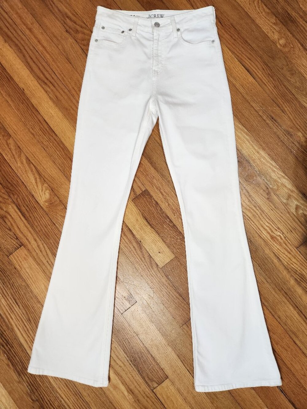 J.Crew Skinny Flare Jeans Size 26 White Wash High Rise BO801